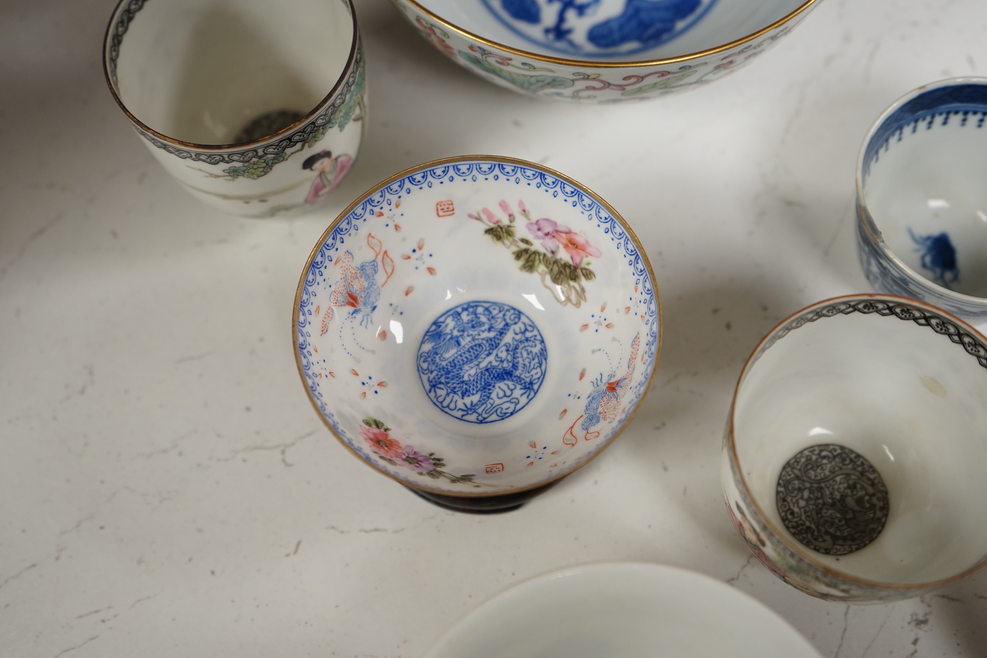 A group of Chinese eggshell porcelain etc